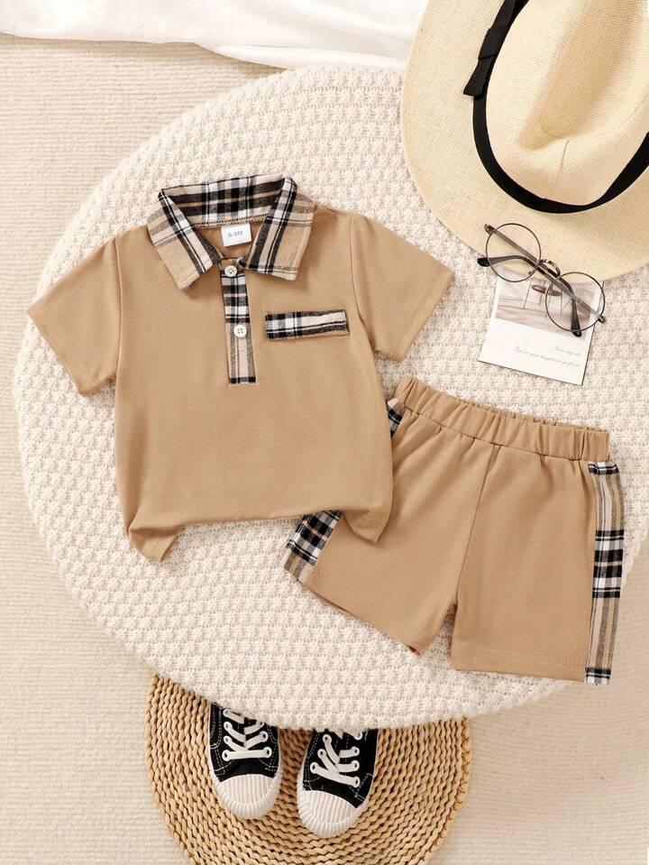 Baby Boy's Brown line  Stylish Shirt &  Shorts For Boys. (For 1 Month to 5 Year)