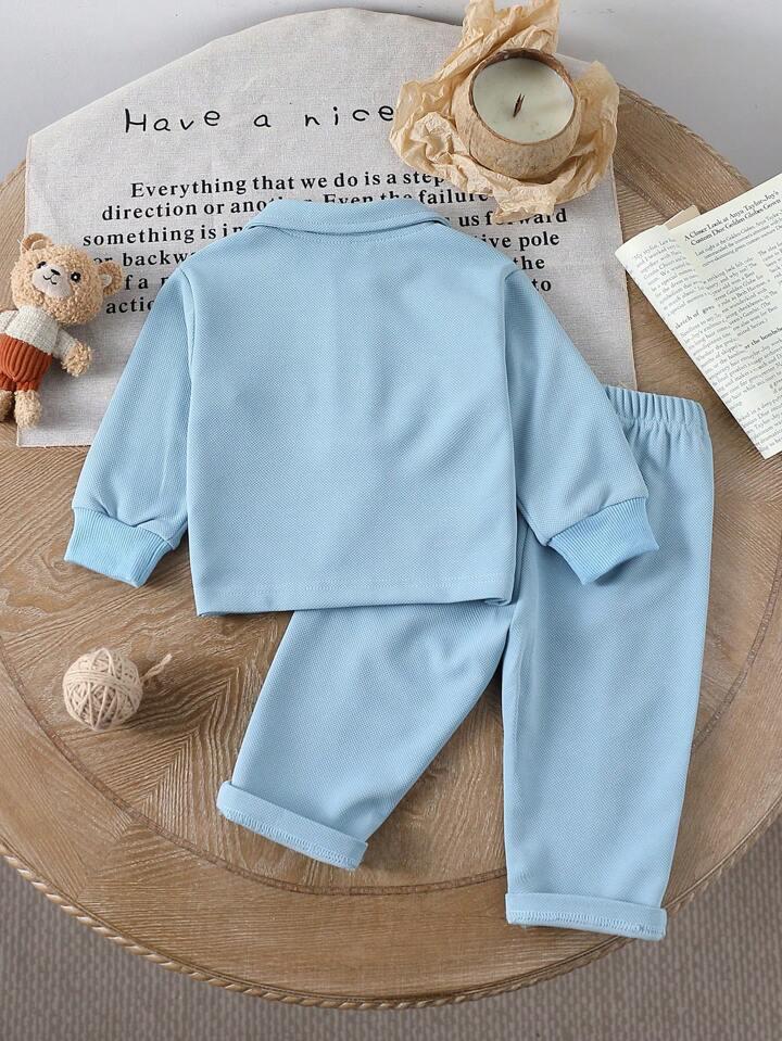 Kids Comphy Sky Pocket Front Stylish Full Sleeve Shirt with Pant .