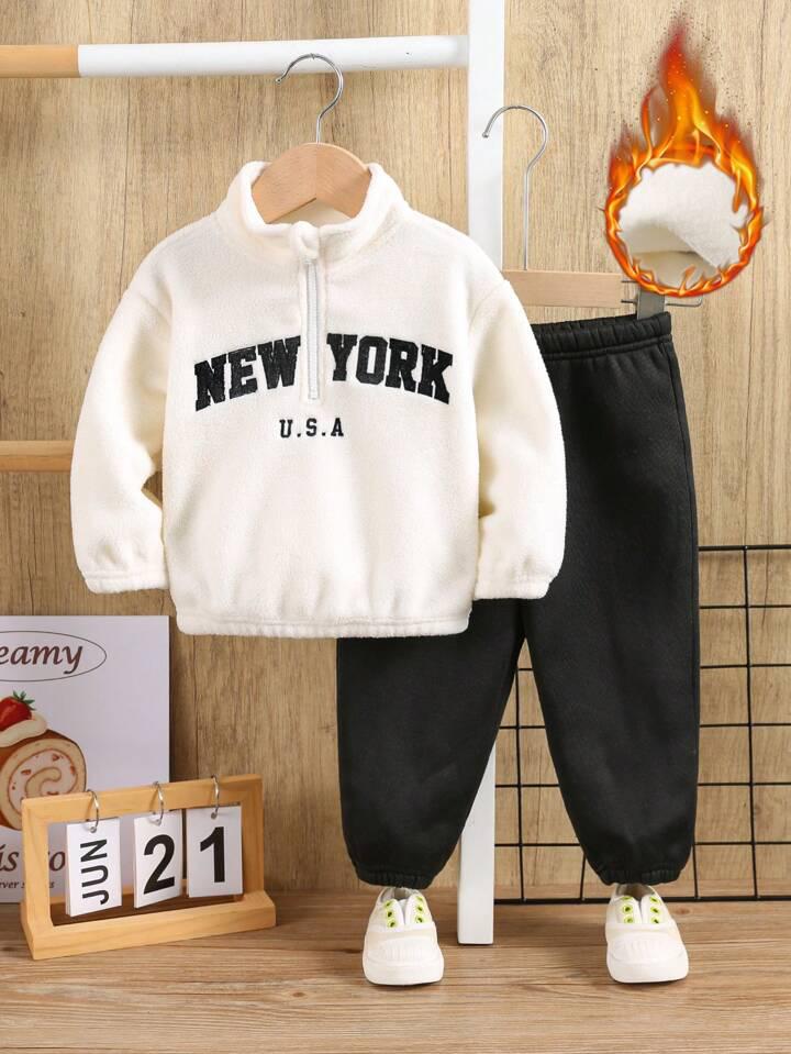 Stylish Kids Black New York Cool Full Sleeve T-shirt with Pant